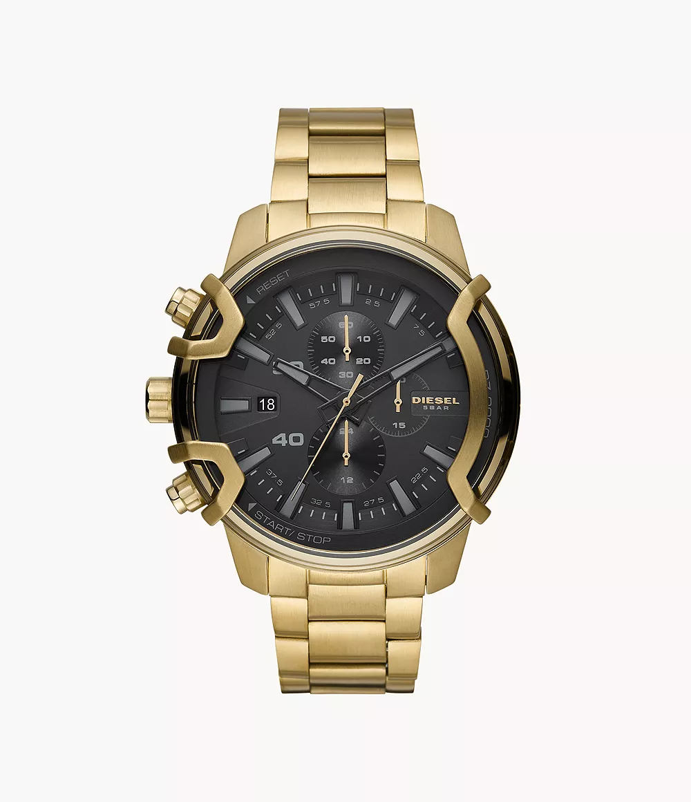 Diesel Men’s Diesel Griffed Chronograph Gold-Tone Steel Watch