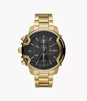 Diesel Griffed Chronograph Gold-Tone Steel Watch