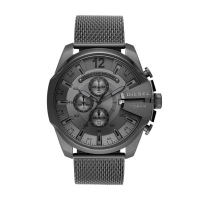 Diesel Mega Chief Chronograph Gunmetal Steel Watch - DZ4527 - Watch Station