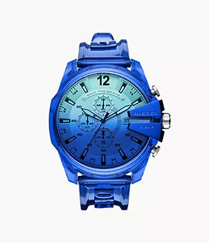 Diesel Mega Chief Chronograph Blue Polyurethane Watch