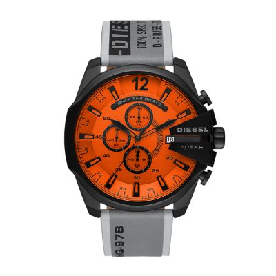 Diesel Men's Mega Chief Chronograph Brown Leather Watch - DZ4290