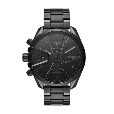 Diesel Men's Ms9 Chronograph Black Stainless Steel Watch - Black