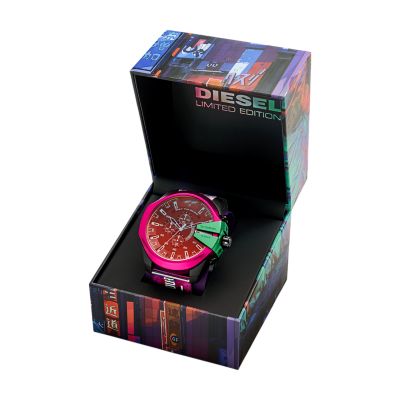 Diesel Mega Chief DZ4540 - Multi-Coloured Watch Polyurethane Chronograph Watch Station 