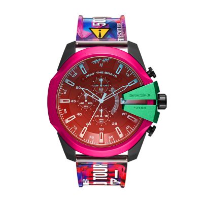 Diesel Mega Chief Chronograph Multi-Coloured Polyurethane Watch