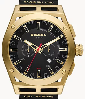 Montre chronographe Diesel Timeframe en silicone noir