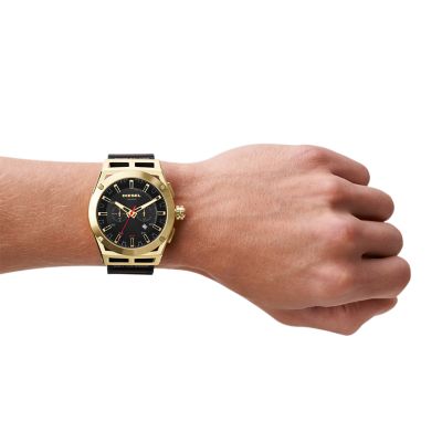 Diesel Timeframe Chronograph Black Silicone Watch - DZ4546 - Watch Station