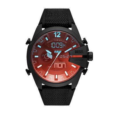 Diesel mega chief watch on sale black