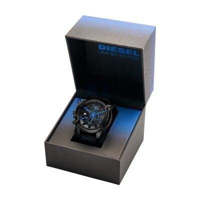 Diesel Griffed Chronograph Matte Black Nylon Watch - DZ4553