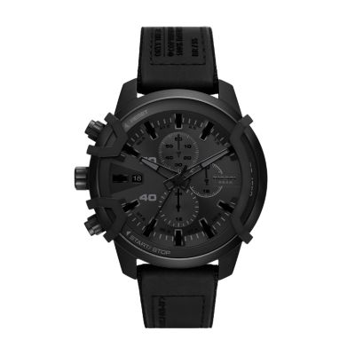 Diesel Griffed Chronograph Black Canvas Watch