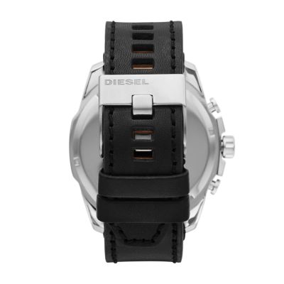Watch - Necklace Chief Set - Watch and Mega DZ4559 Leather Diesel Station Chronograph Black