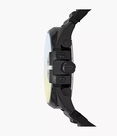 Diesel Baby Chief Chronograph Black Leather Watch - DZ4567 - Watch Station