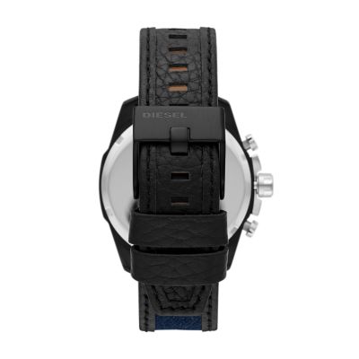 Diesel Baby Chief Two-Tone Watch Leather DZ4568 Station Watch - and Chronograph Denim 