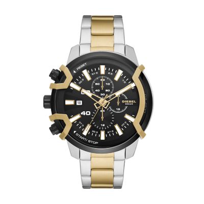 Chronograph Steel Two-Tone Watch Diesel - DZ4577 - Griffed Stainless Station Watch