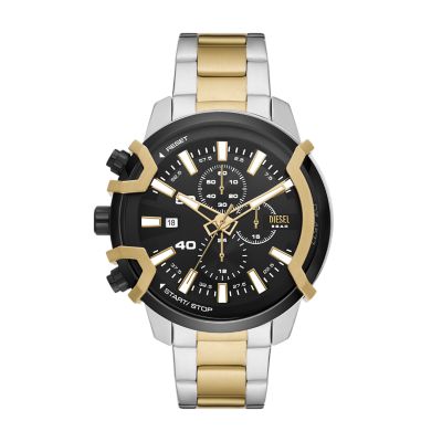 Chronograph Steel Two-Tone Watch Diesel - DZ4577 - Griffed Stainless Station Watch