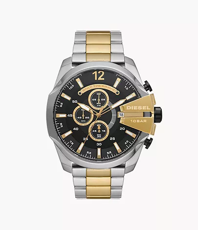 Diesel Mega Chief Chronograph Two-Tone Stainless Steel Watch - DZ4581 -  Watch Station