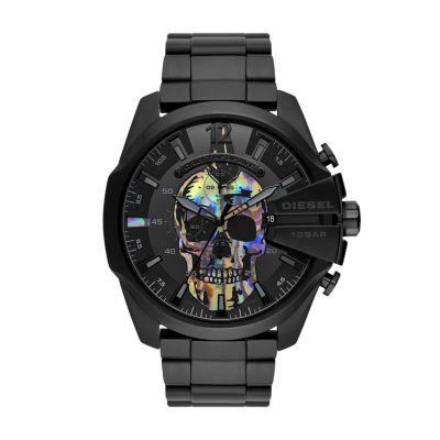 Diesel Mega Chief Chronograph Black-Tone Stainless Steel Watch