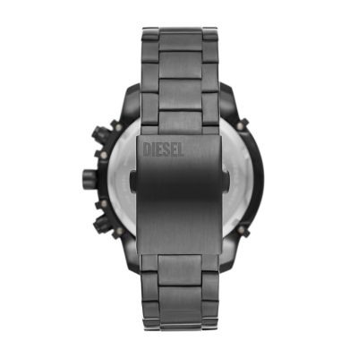 Diesel Griffed Chronograph Gunmetal-Tone Stainless DZ4586 Steel Watch - - Station Watch