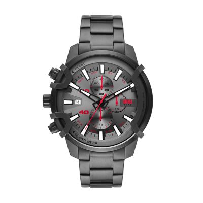 Diesel Griffed Chronograph Gunmetal-Tone Stainless Steel Watch - DZ4586 -  Watch Station