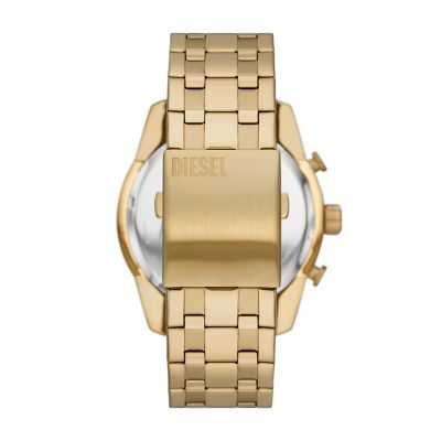 Diesel Split Chronograph Gold-Tone Steel Watch Stainless Station DZ4590 - - Watch