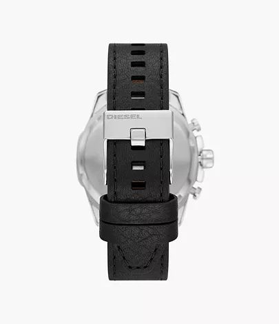 Diesel Baby Chief Chronograph Black Leather Watch - DZ4592 - Watch Station | Quarzuhren