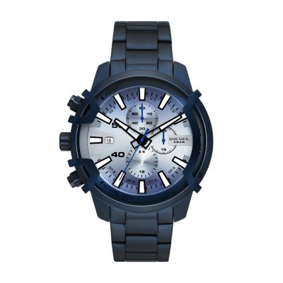 Diesel Griffed Chronograph Steel Stainless - Station Gunmetal-Tone DZ4586 Watch - Watch