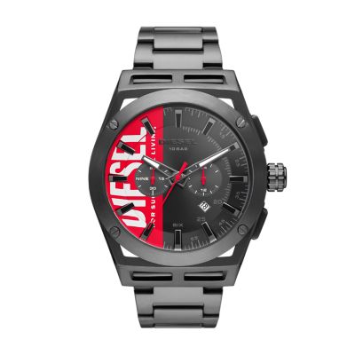 Steel Gunmetal-Tone DZ4598 - Chronograph Timeframe Stainless Watch Diesel Station Watch -