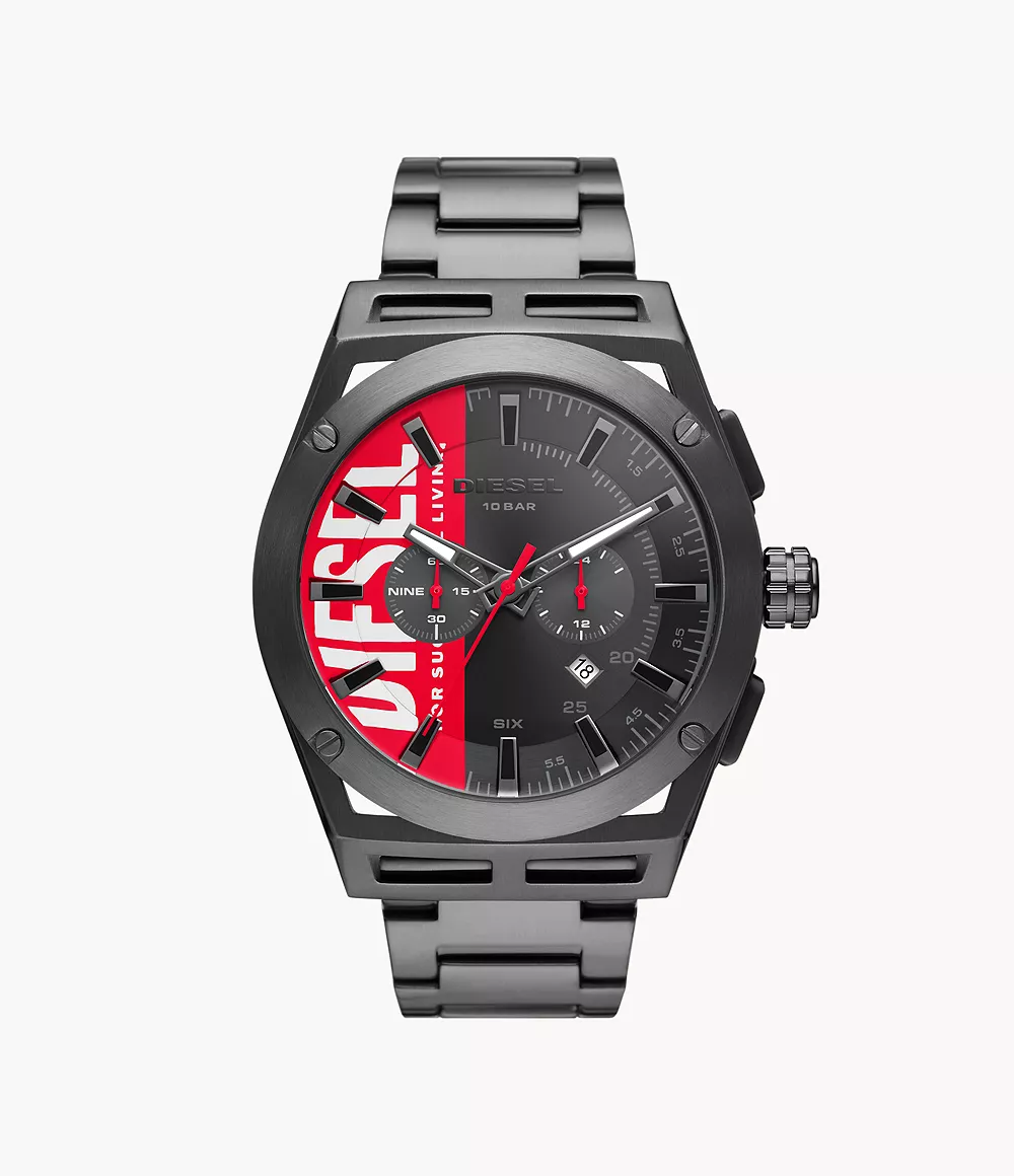 Diesel Timeframe Chronograph Gunmetal-Tone Stainless Steel Watch - DZ4598 -  Watch Station