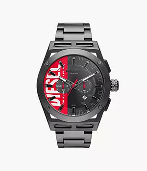 Diesel Timeframe Chronograph Gunmetal-Tone Stainless Steel Watch