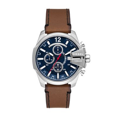 Diesel Baby Chief Chronograph Brown Leather Watch - DZ4599 - Watch
