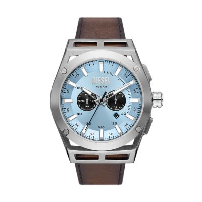 Diesel Timeframe Chronograph Brown Leather Watch