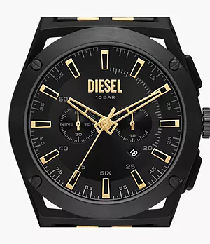 Montre chronographe en acier inoxydable bicolore Timeframe Diesel