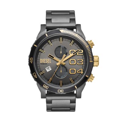 Diesel Double Down 2.0 Chronograph Gunmetal-Tone Stainless Steel Watch