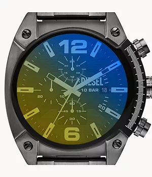 Diesel Overflow Chronograph Gunmetal-Tone Stainless Steel Watch