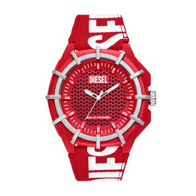 Diesel Framed Three-Hand Solar-Powered Red rPET Watch - DZ4621