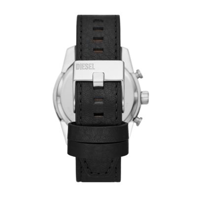 Diesel Split Chronograph Black Leather Watch - DZ4622 - Watch Station
