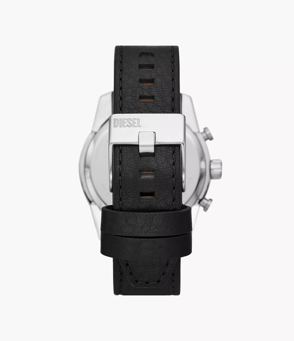 Diesel Split Chronograph Black Leather Watch - DZ4622 - Watch Station