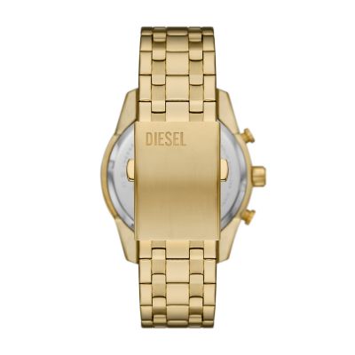 Diesel Split Chronograph Gold Tone Stainless Steel Watch DZ4623