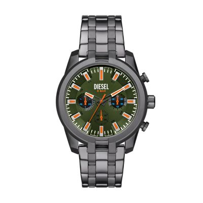 Diesel Men's Split Chronograph Gunmetal Stainless Steel Watch - Gunmetal