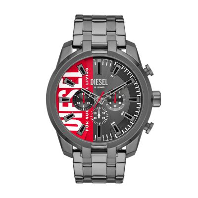 Diesel Split Chronograph Gunmetal Stainless Steel Watch