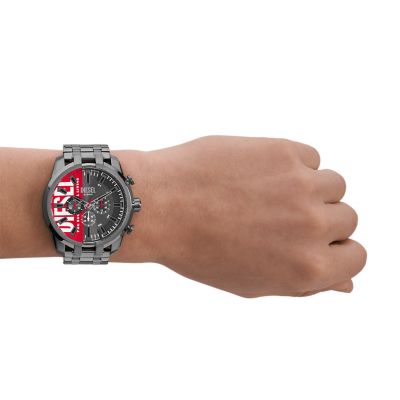 Montre diesel best sale acier gris