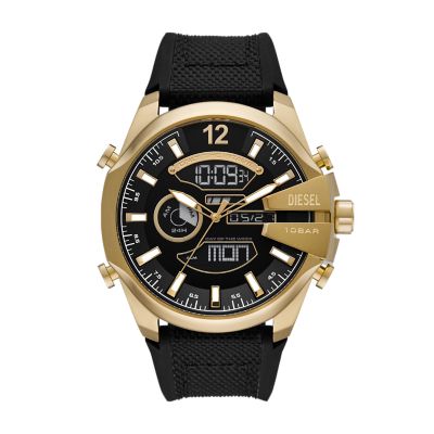 Diesel mega chief watch on sale gold