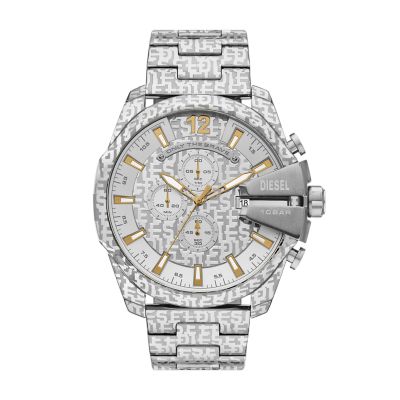 Reloj Diesel Mega Chief DZ4355 Para Hombre Cronómetro Fecha Acero