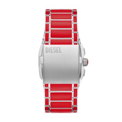 Watch Cliffhanger Steel Station DZ4637 Lacquer Stainless - Chronograph - and Watch Red Diesel