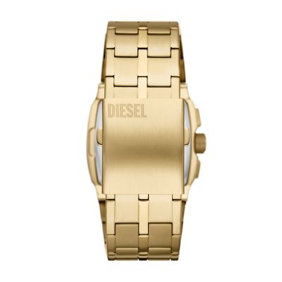 - - Chronograph Watch Diesel Station Cliffhanger DZ4639 Gold-Tone Steel Stainless Watch
