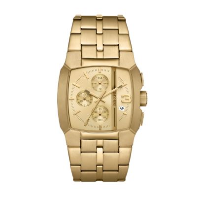 Diesel Men's Cliffhanger Chronograph Gold-Tone Stainless Steel Watch - Gold