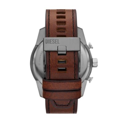 Leather Watch Chronograph Watch Station DZ4643 - Split Diesel - Brown