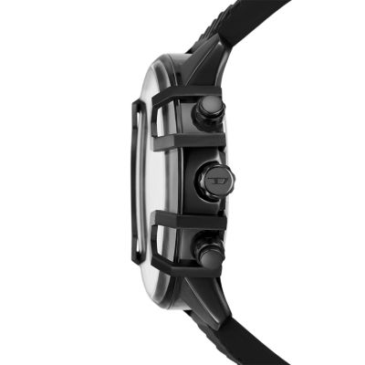 - DZ4650SET and Set Station Watch Diesel Bracelet Watch Black Griffed - Chronograph Silicone