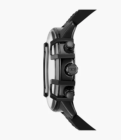Diesel Griffed Chronograph Black Silicone Watch and Bracelet Set - DZ4650SET  - Watch Station
