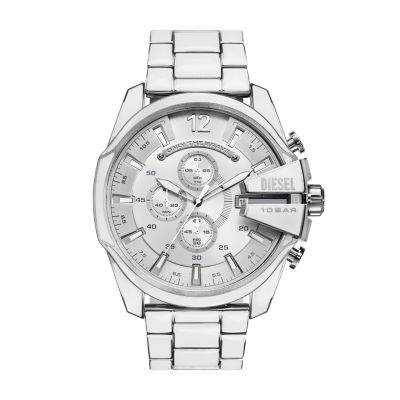 Reloj Diesel Mega Chief DZ4360 Para Hombre Fecha Cronómetro Acero