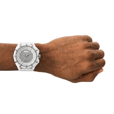 Diesel Framed Solar White Textile Watch - DZ4664 - Watch Station
